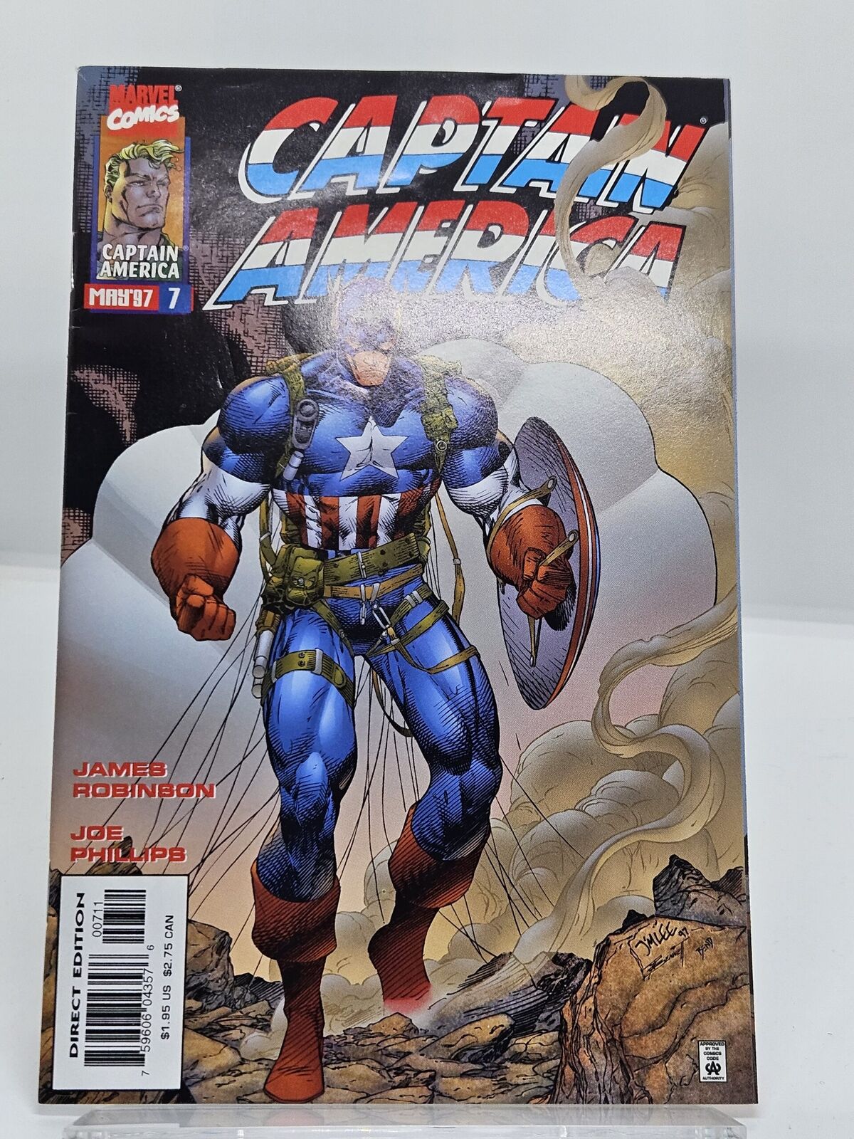 Captain America #7 VF Jim Lee Marvel 1997