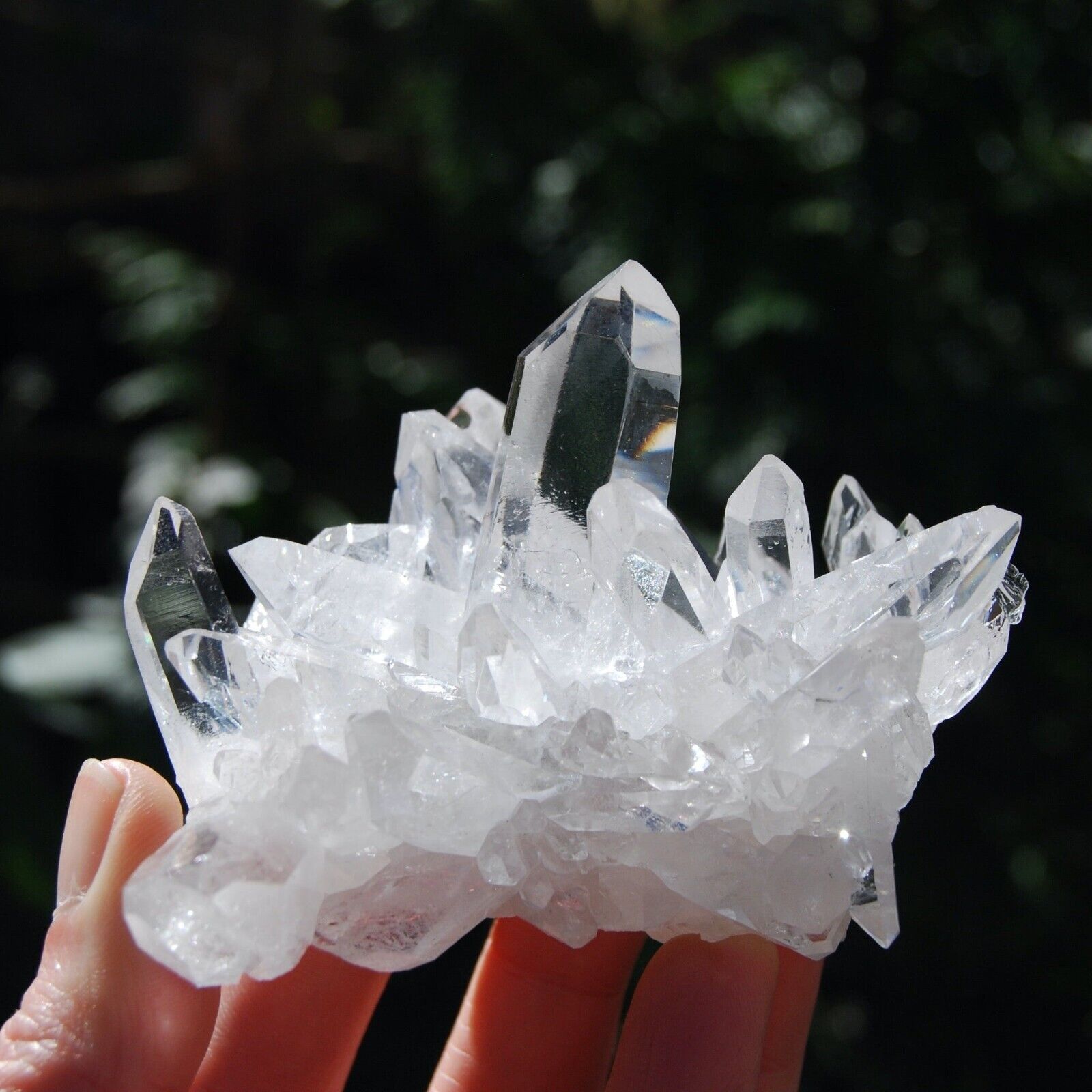 Natural Clear Quartz Cluster White Clear Crystal Specimen Minerals Decoration