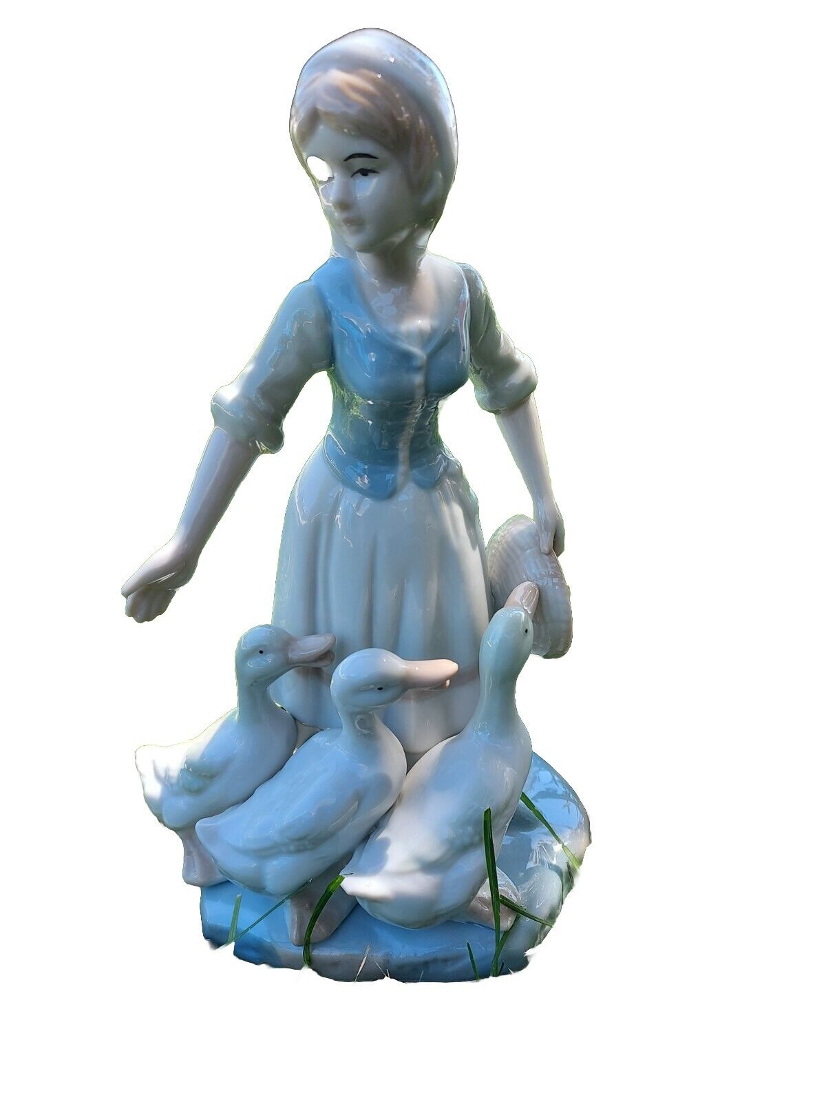 Vintage Duncan Royale Peasant Girl With Ducks Figurine 