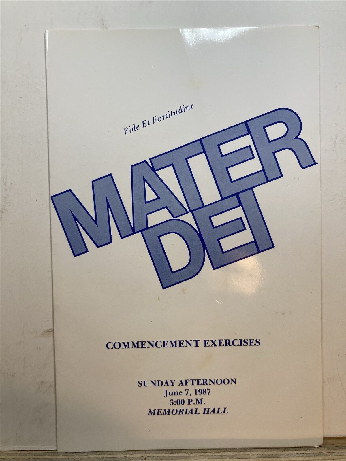 1987 Mater Dei Prep Preparatory High School Graduation Program Middletown Twp NJ