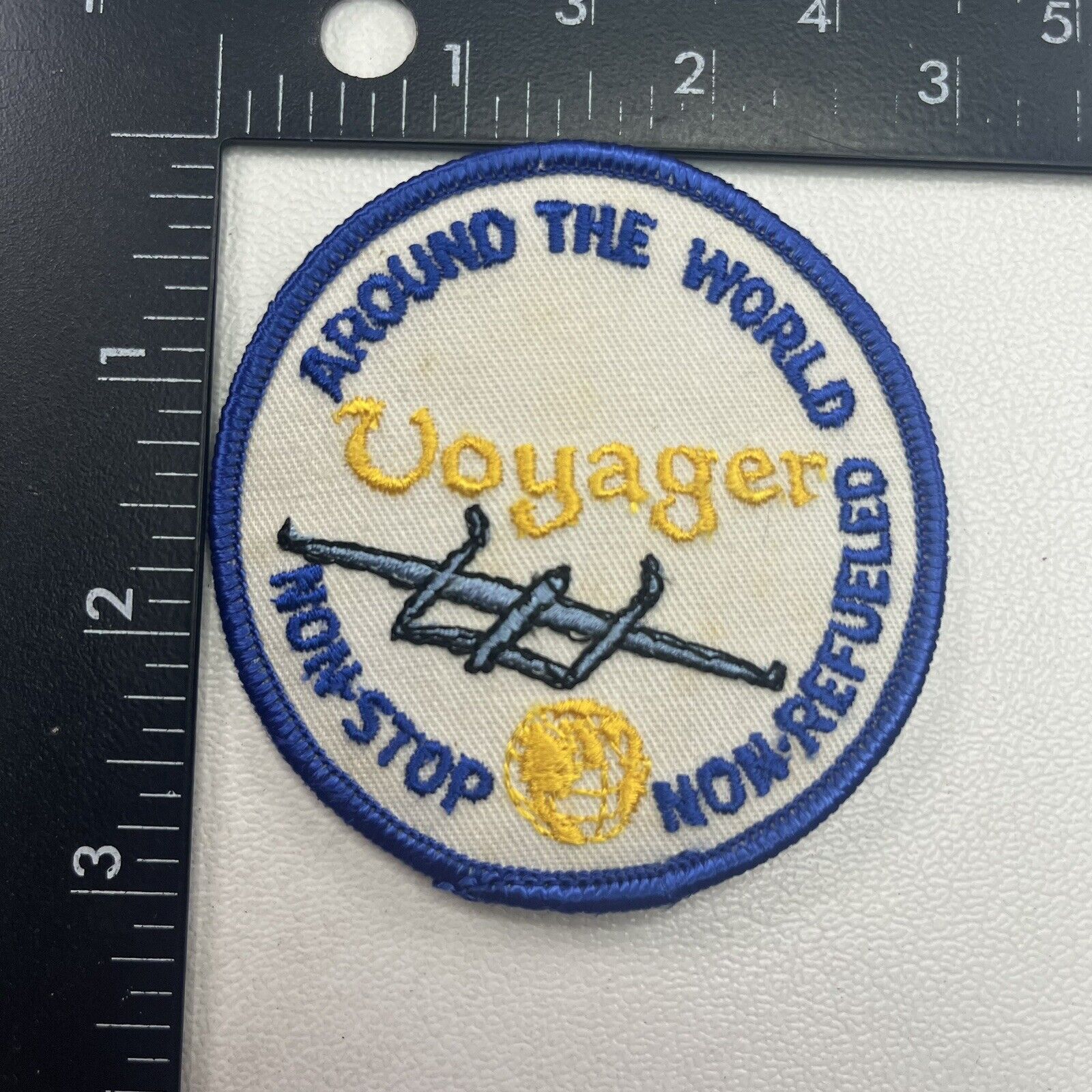 VTG VOYAGER AROUND THE WORLD NON-STOP NON-REFUELED Flight Airplane Patch 22SC