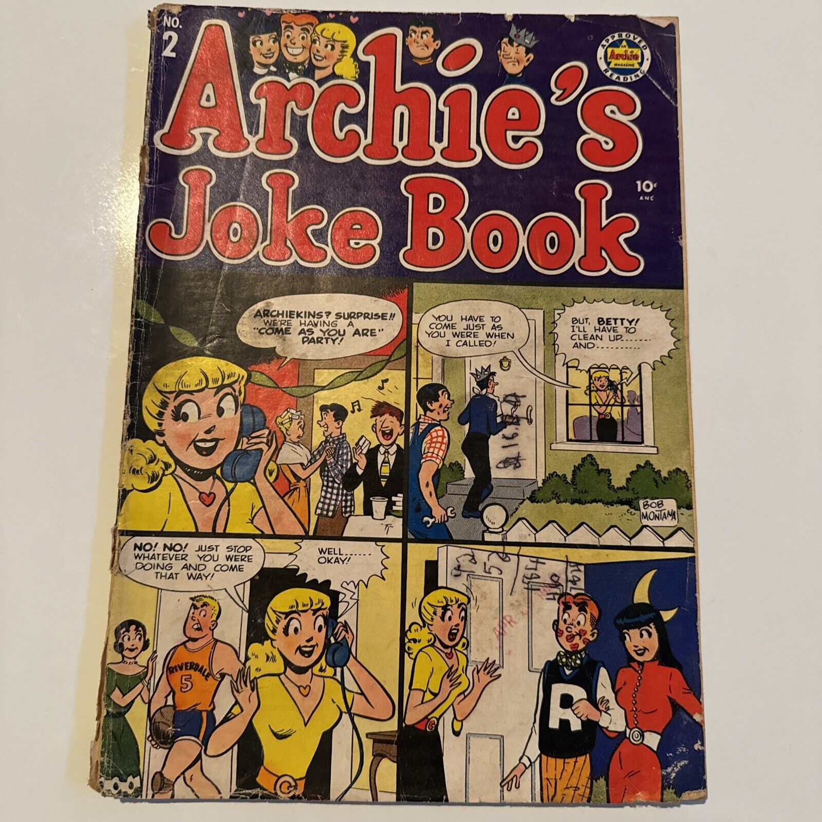 ARCHIE’S JOKE BOOK # 2 | Golden Age 1954 Betty Veronica Good Girl Cover Detached