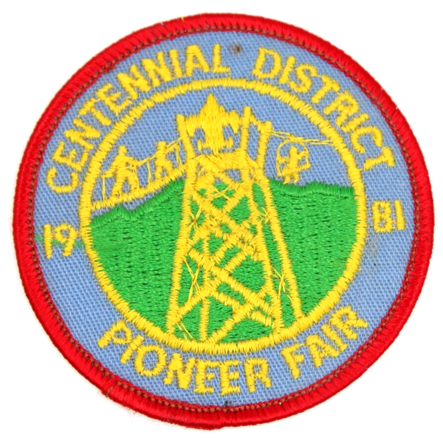 1981 Pioneer Fair Centennial District Denver Area Council Patch Scouts BSA CO