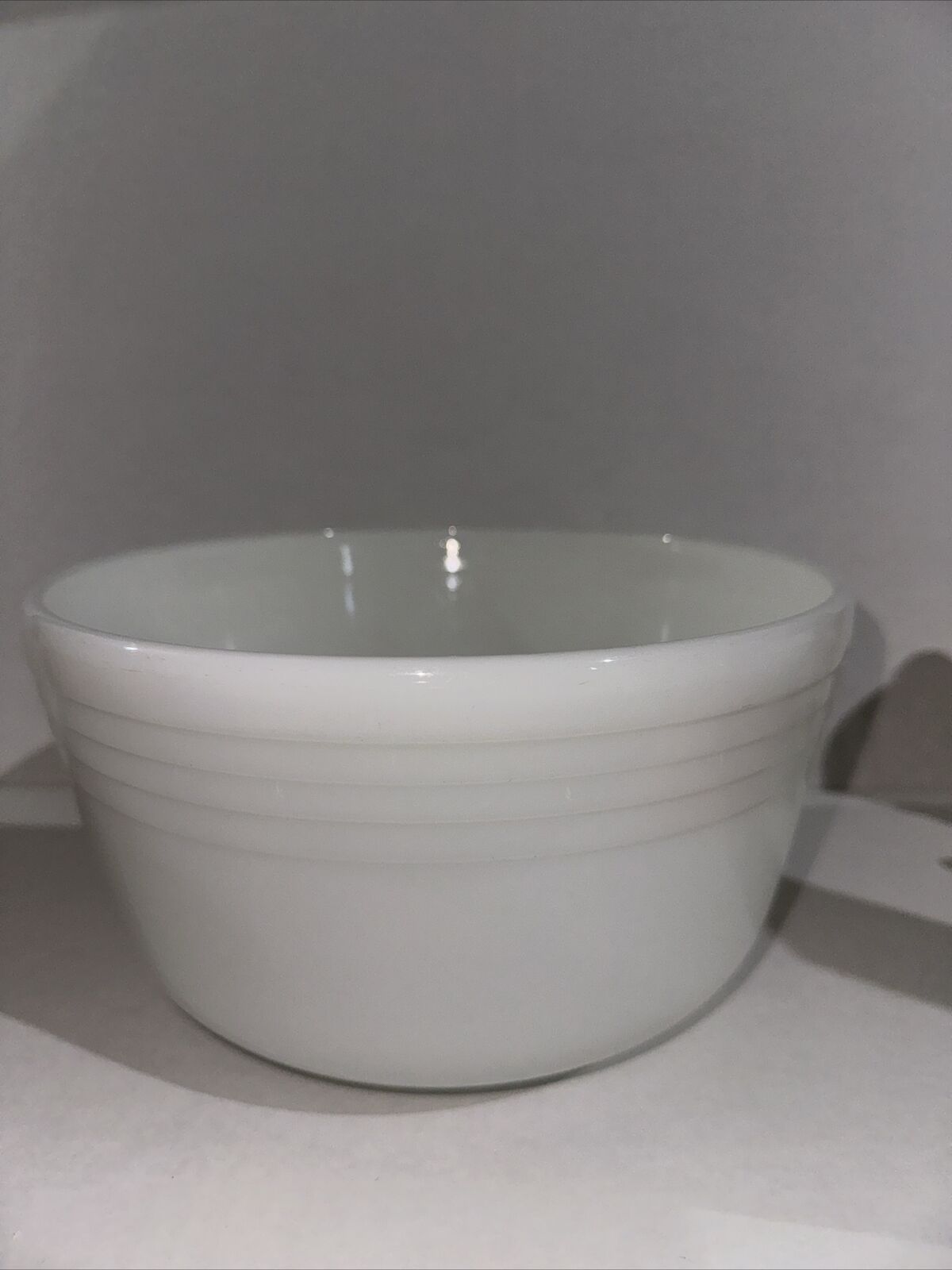 Hamilton Beach White Milk Glass Mixing Bowl Pyrex Wisconsin BEAUTIFUL Condition
