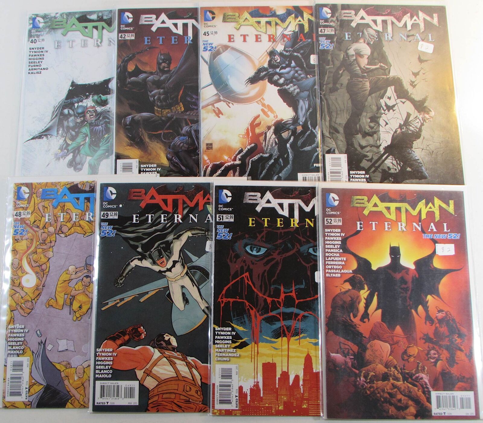 2015 Batman Eternal Lot of 8 #40,42,45,47,48,49,51,52 DC Comic Books