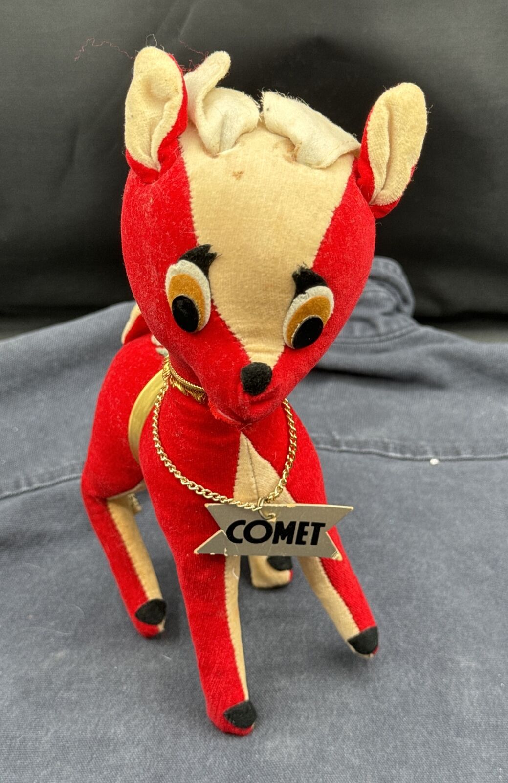 Morsly 1950's Vintage Comet Reindeer Stuffed Toy AS IS