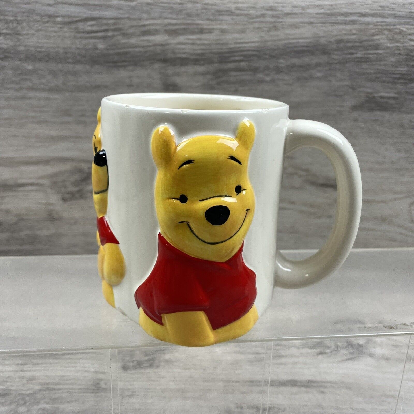 Vintage Disney’s Winnie The Pooh Coffee Mug Collector’s Raised Ceramic