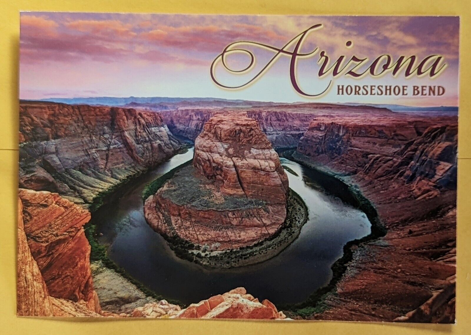 Postcard AZ: Horseshoe Bend. Glen Canyon National Recreation Area. Arizona 