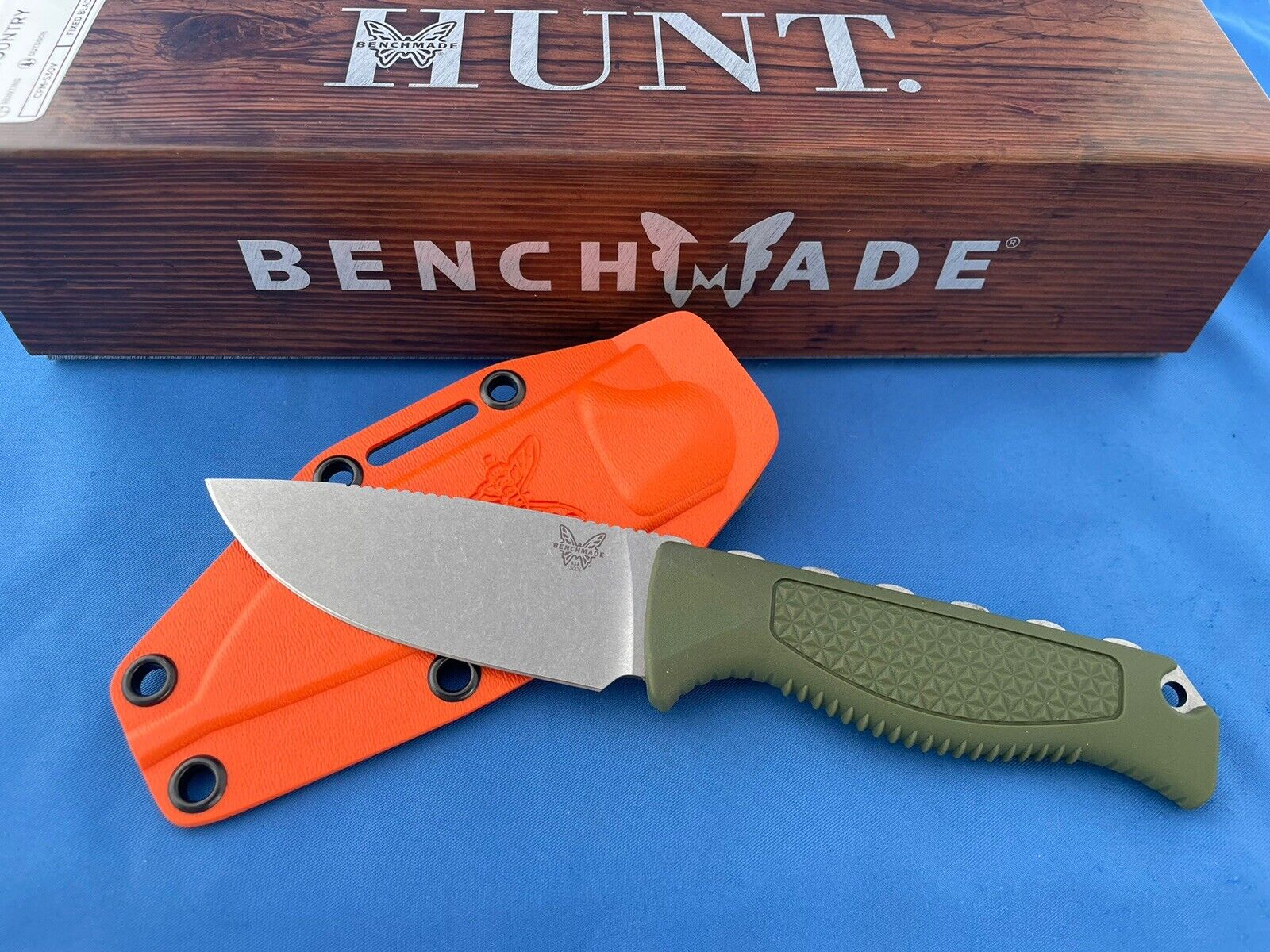 Benchmade 15006-01 Steep Country Knife Olive Green Santoprene S30V Stainless
