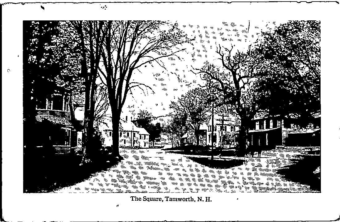 Tamworth N.H. The Square Vintage Postcard 1927 A680