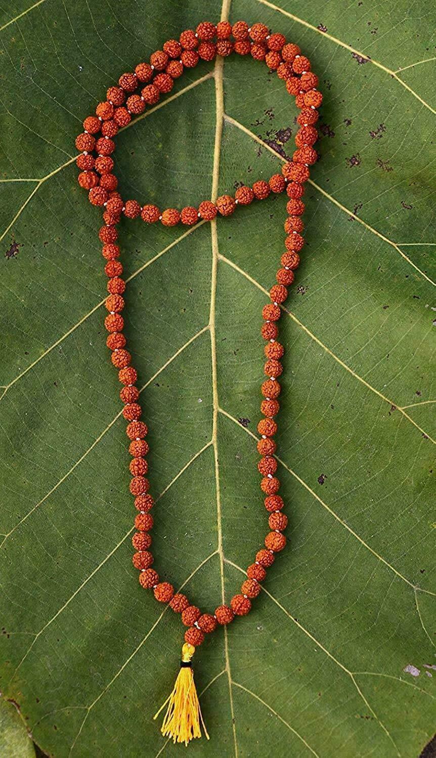 Very small SMALLEST and rare Rudraksha mala 108 beads of Hindu Puja prayer 6MM