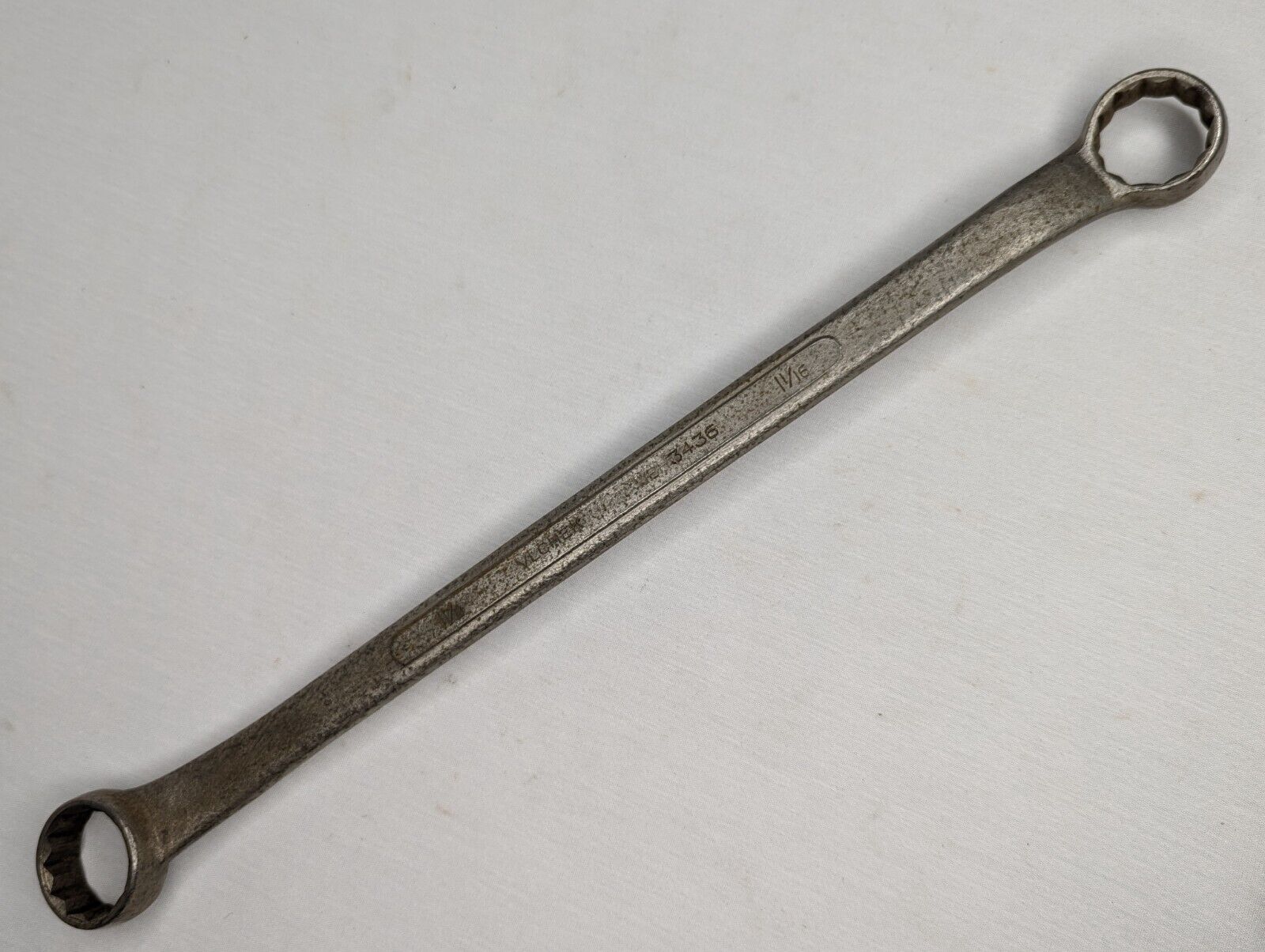 Vintage VLCHEK  1-1/8 x 1-1/16 Box End Combo Wrench WBH 3436 Made In USA