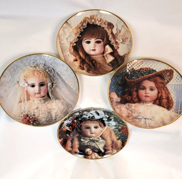 Limited Edition Collection of 4 Hanau Doll Museum Plates Franklin Mint