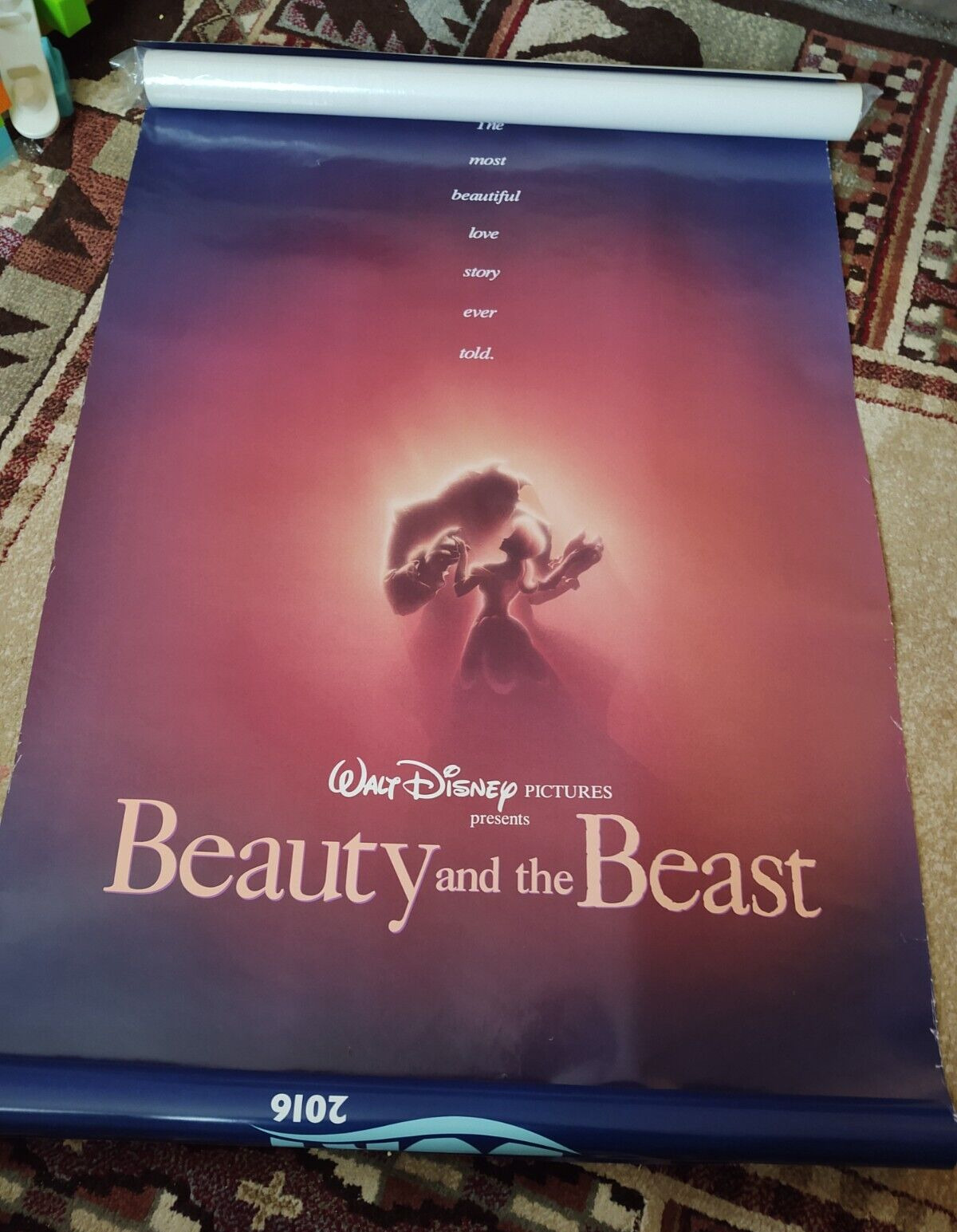 DISNEY\'S BEAUTY AND THE  ADVANCE Original Movie poster S/S numbered NM condition