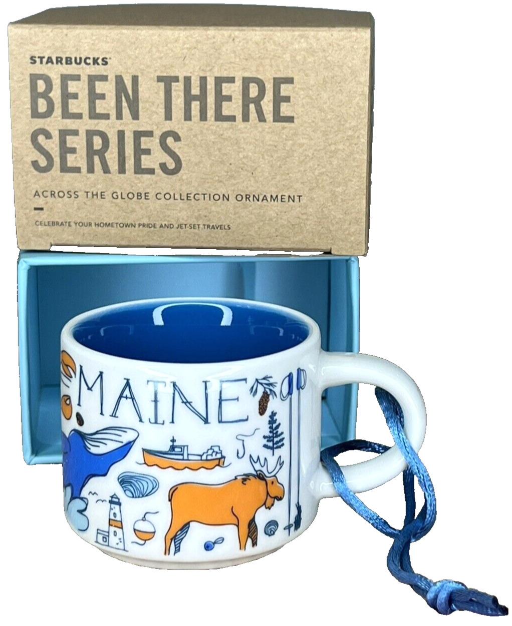 Starbucks Maine Been There Series Collector Ornament Mini Espresso Mug 2 oz 🦞🌲