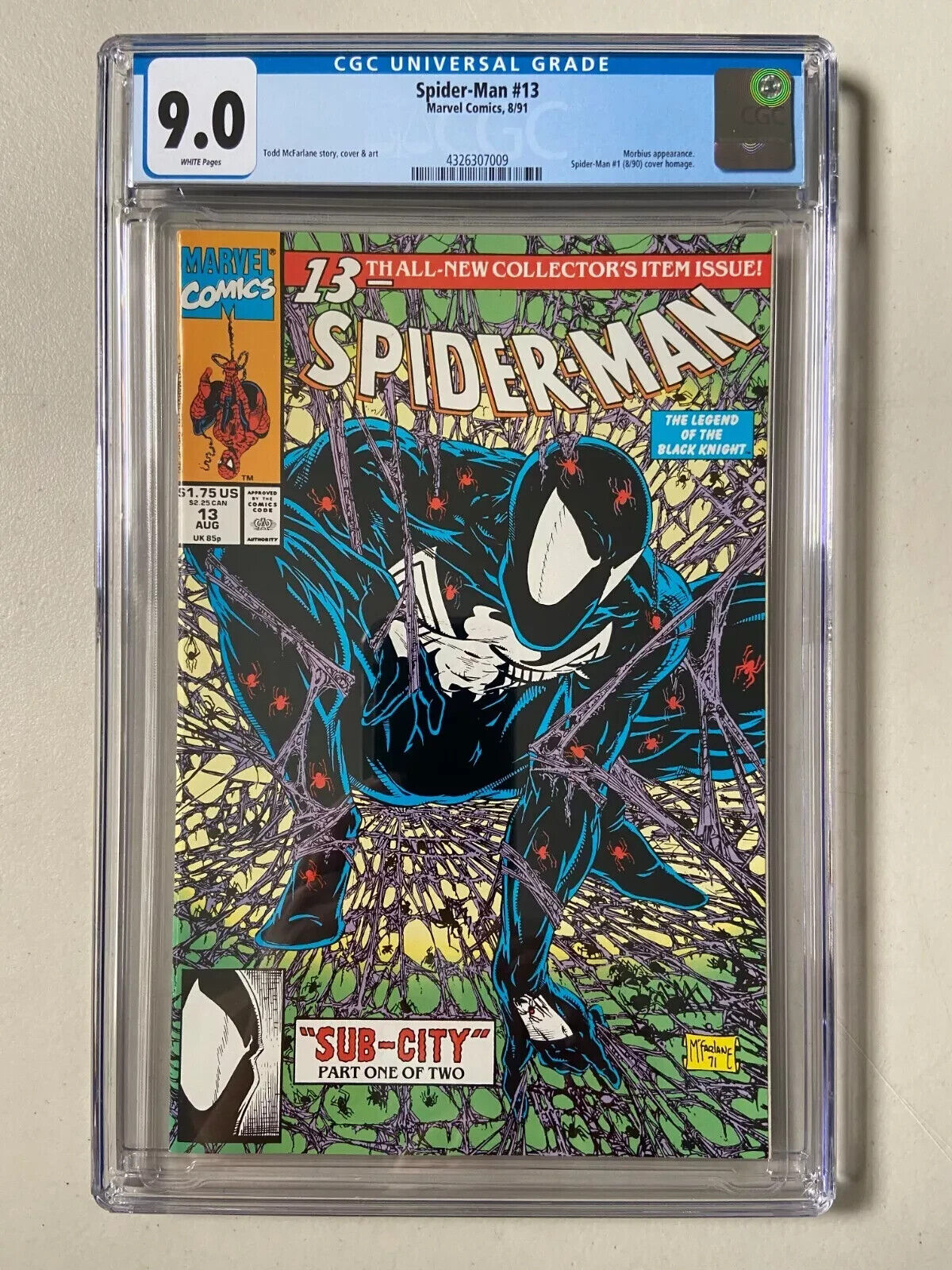 Marvel Comics Spider-Man #13 CGC 9.0 Todd McFarlane