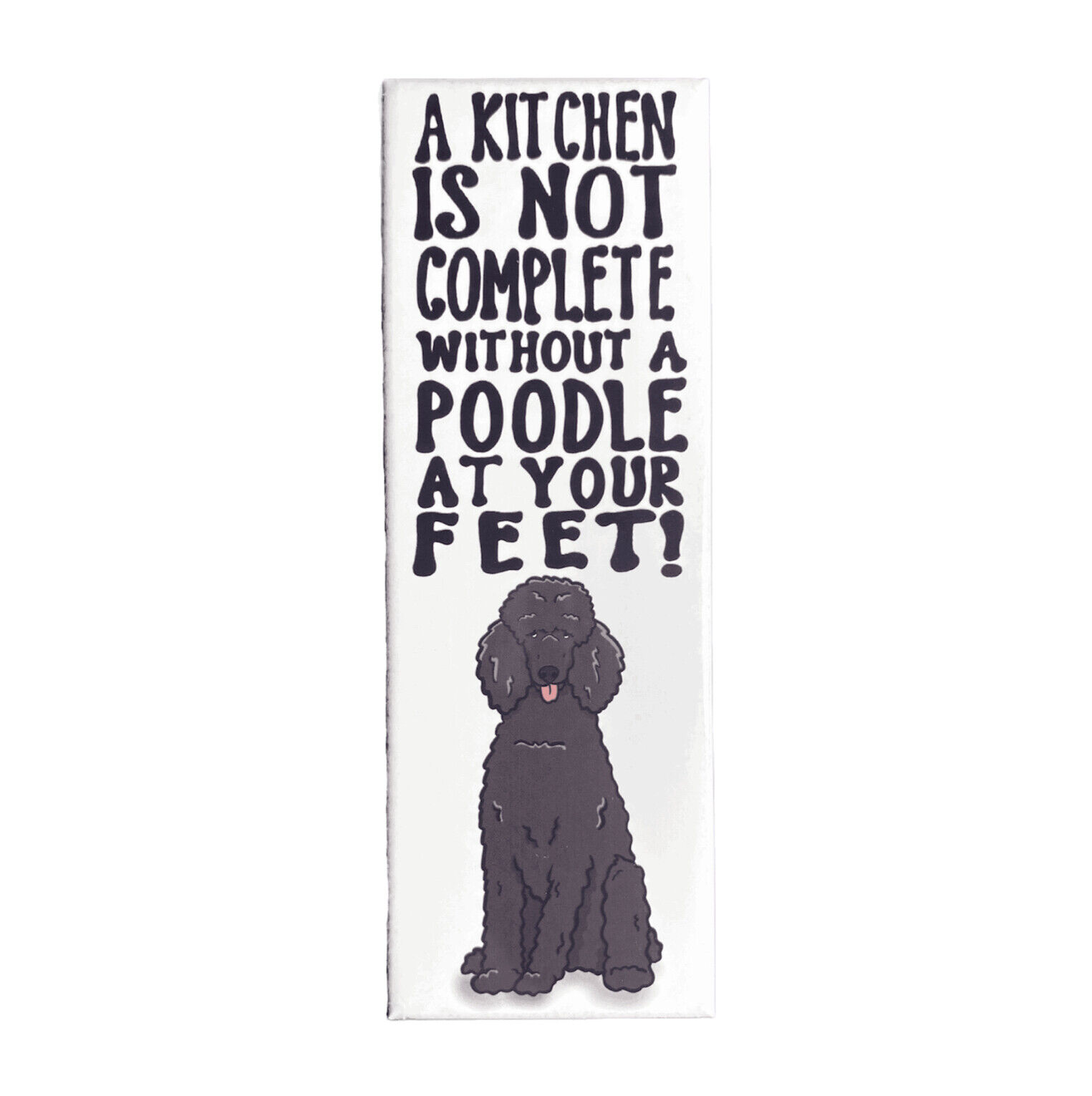 Black Standard Poodle Magnet Dog Portrait Art Gifts Collectible Kitchen Decor