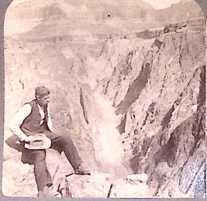 1903 GRANITE GORGE OF THE COLORADO PARIDISE POINT GRAND CANYON  STEREOVIEW Z3123