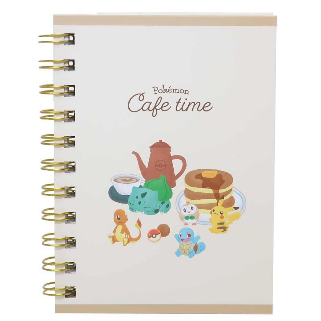 Pokemon A6 W Ring Notebook CAFE TIME Pocket Monster Character Pikachu New Japan