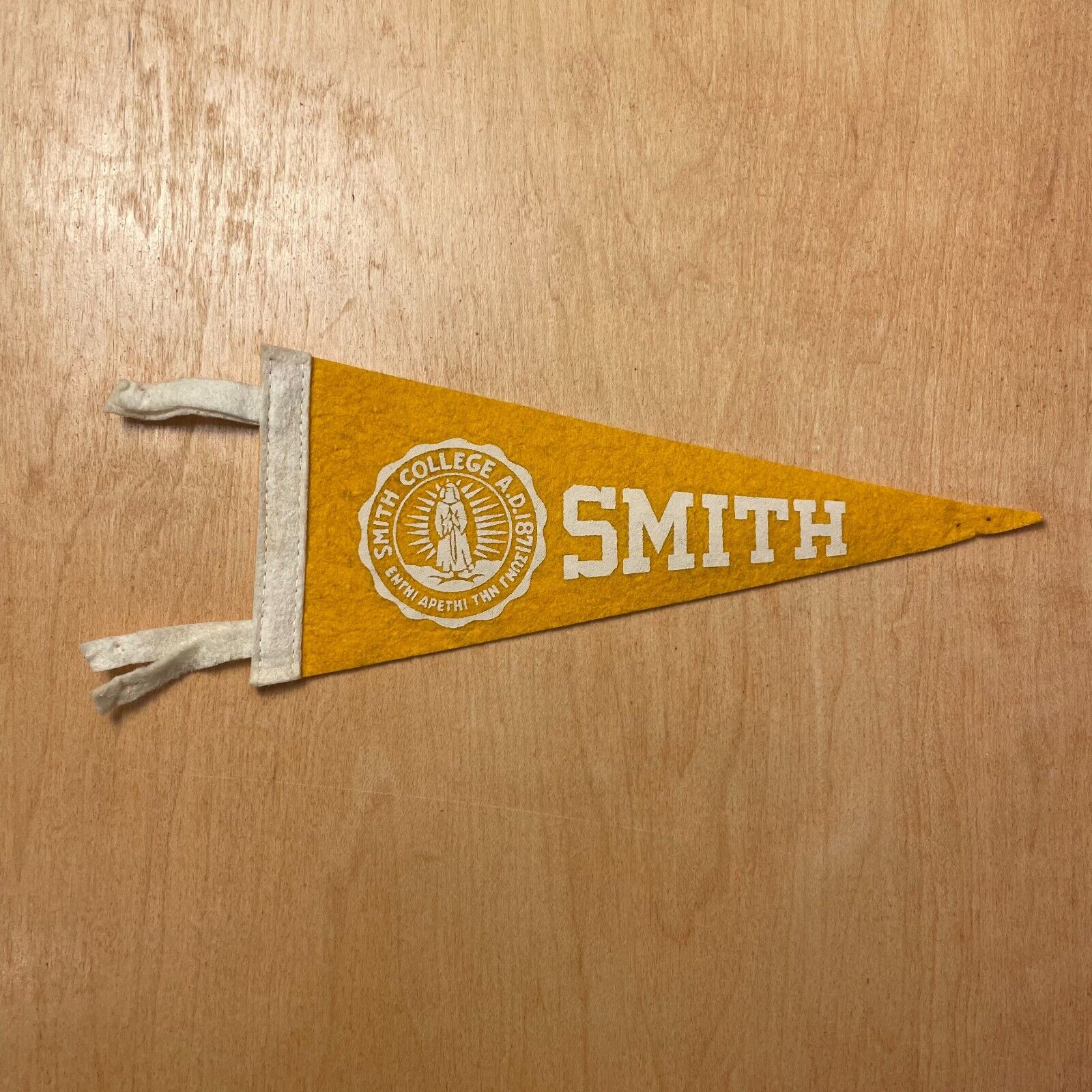 Vintage 1950s Smith College 4x9 Felt Pennant Flag