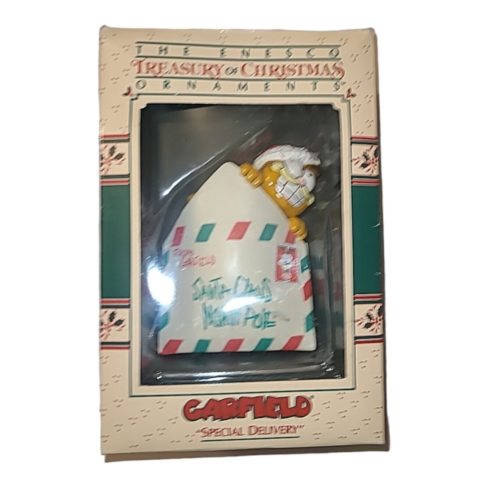 Vintage 1978 Enesco Christmas Ornaments: Garfield Special Delivery