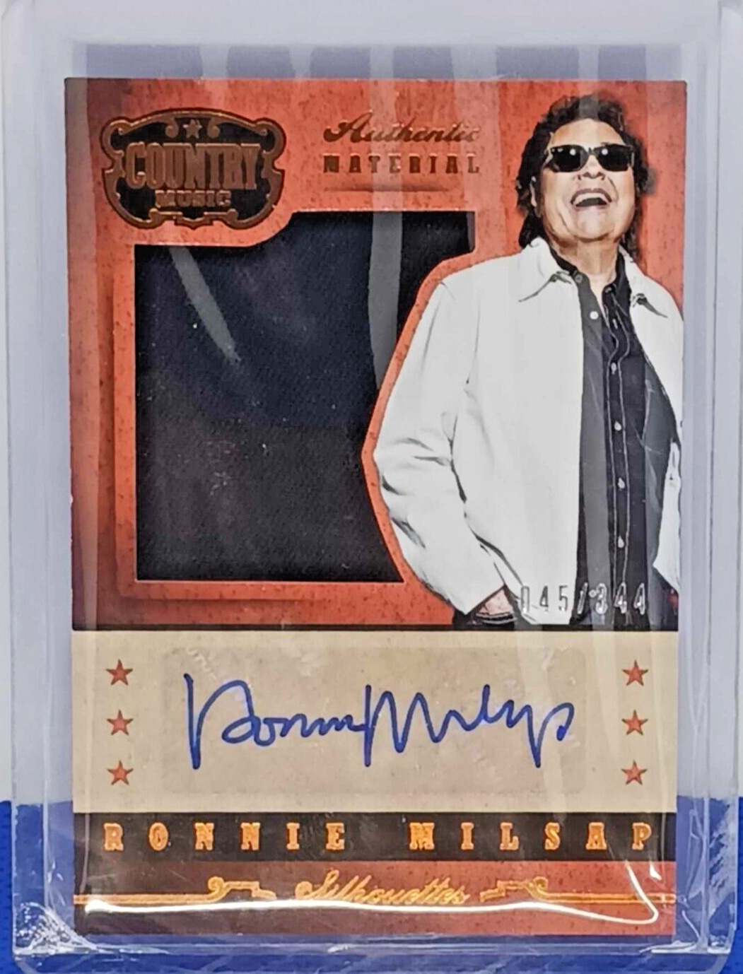 2014 Country Music Silhouette Material Signatures Ronnie Milsap #SI-RM 145/344
