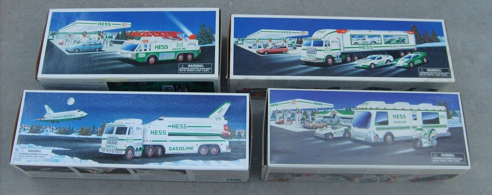 4 HESS TRUCK LOT 1996 1997 1998 1999 BRAND NEW BOXED