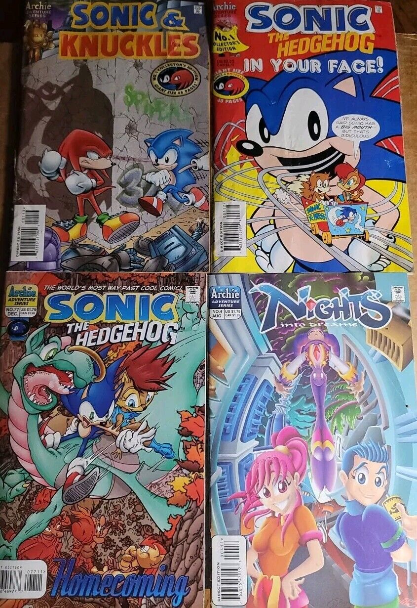 Lot Of 4 Sonic Nights Into Dreams Combo Comic Books Archie #2