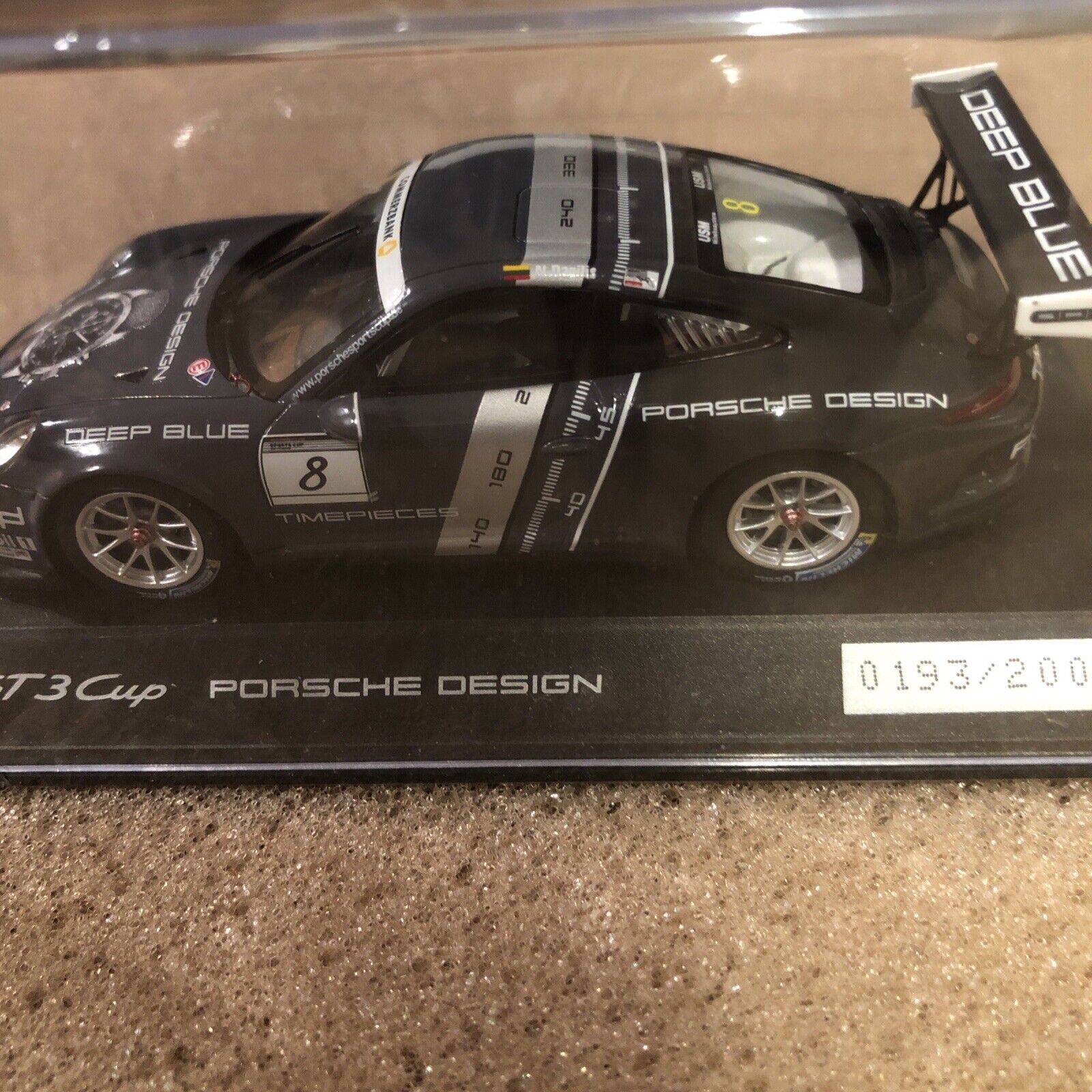 Porsche MUSEUM 911 GT3 Cup 1:43 Model Car - #8. Deep Blue. Porsche Design