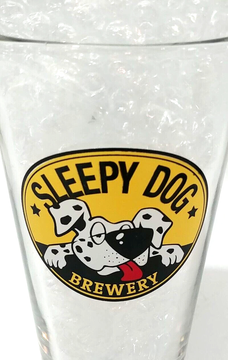 Sleepy Dog Clear Brewery Beer  Glass