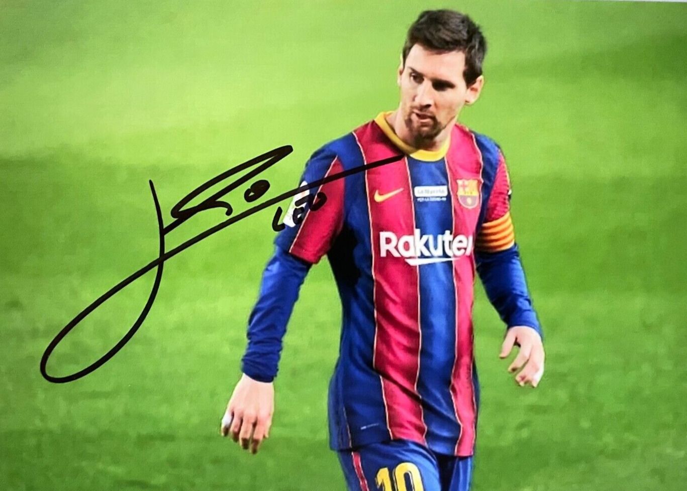 LIONEL MESSI (Barcelona Soccer) Hand Signed 7x5
