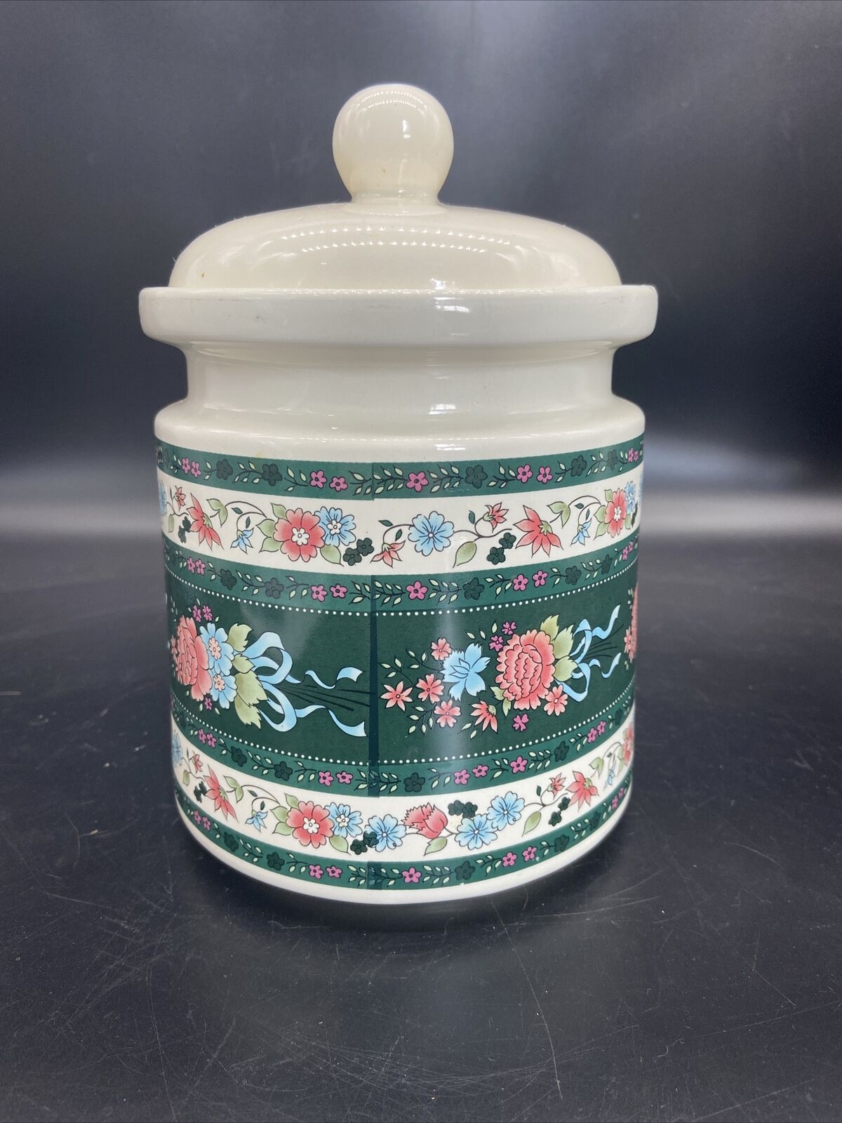 XL house of lloyd vintage 1992 floral canister 