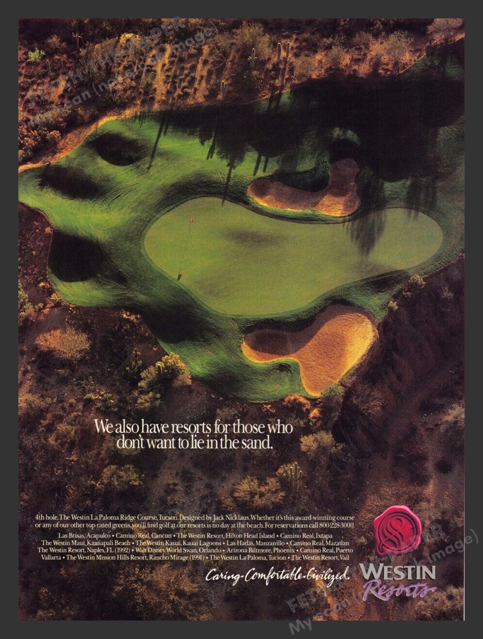 The Westin La Paloma Ridge Course Tuscon, AZ Resort 1990s Print Ad 1990