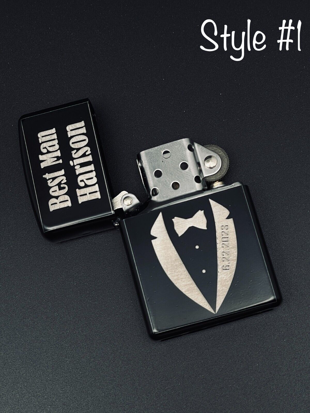 Personalized Engraved Lighter Groomsmen Best Man Wedding Bachelor Party Gift