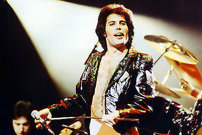 Queen Freddie Mercury open shirt on stage concert 11x17 Mini Poster