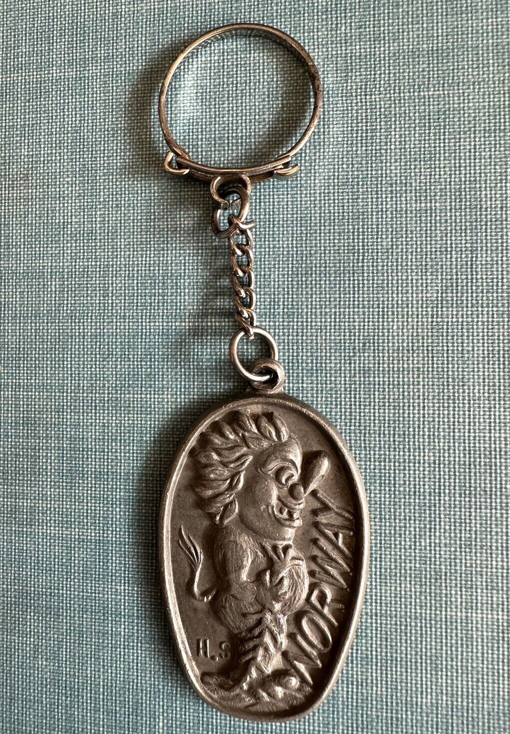 Vintage H.S. Norway Troll pewter key chain souvenir
