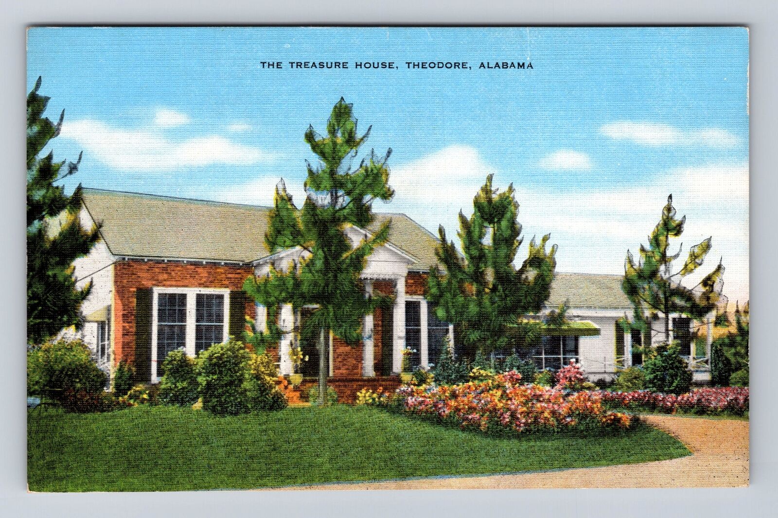Theodore AL-Alabama, The Treasure House, Antique, Vintage Souvenir Postcard