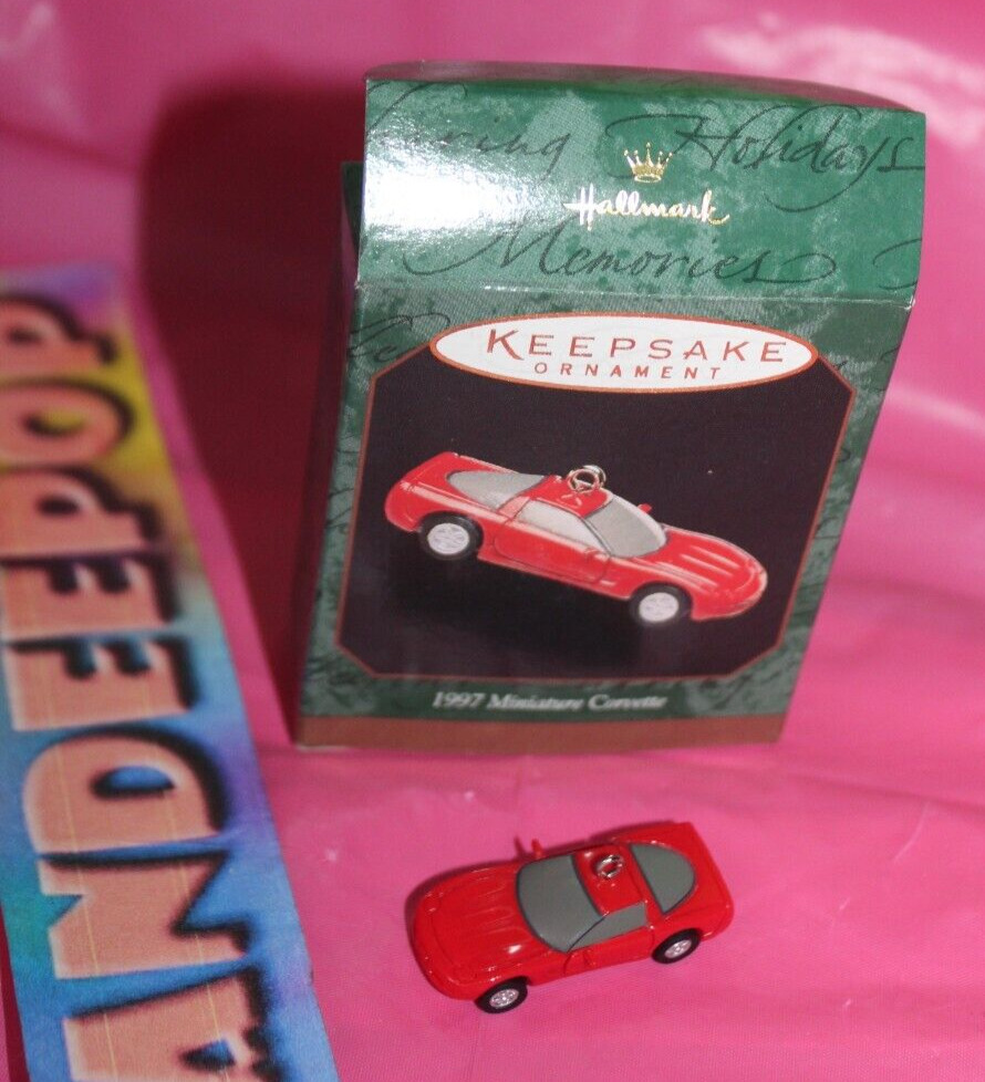 Hallmark Keepsake Miniature 1997 Red Corvette Car Holiday Christmas Ornament