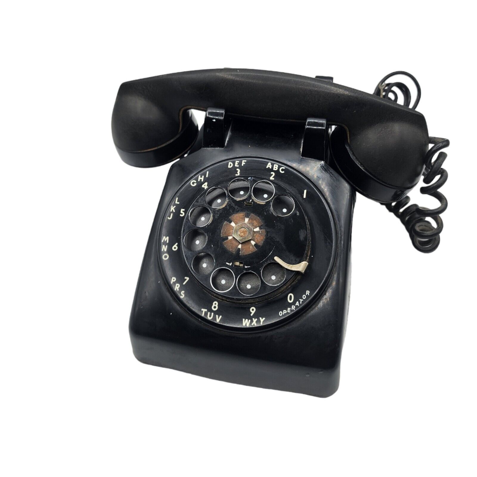 WORKING Vintage 1930s 302 Series Bell System Western Electric Black Rotary Phone