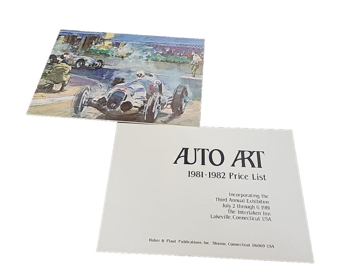 Auto Art 1981 1982 Exhibition Catalogue Book Haber & Plaut Pub. Sharon Ohio 