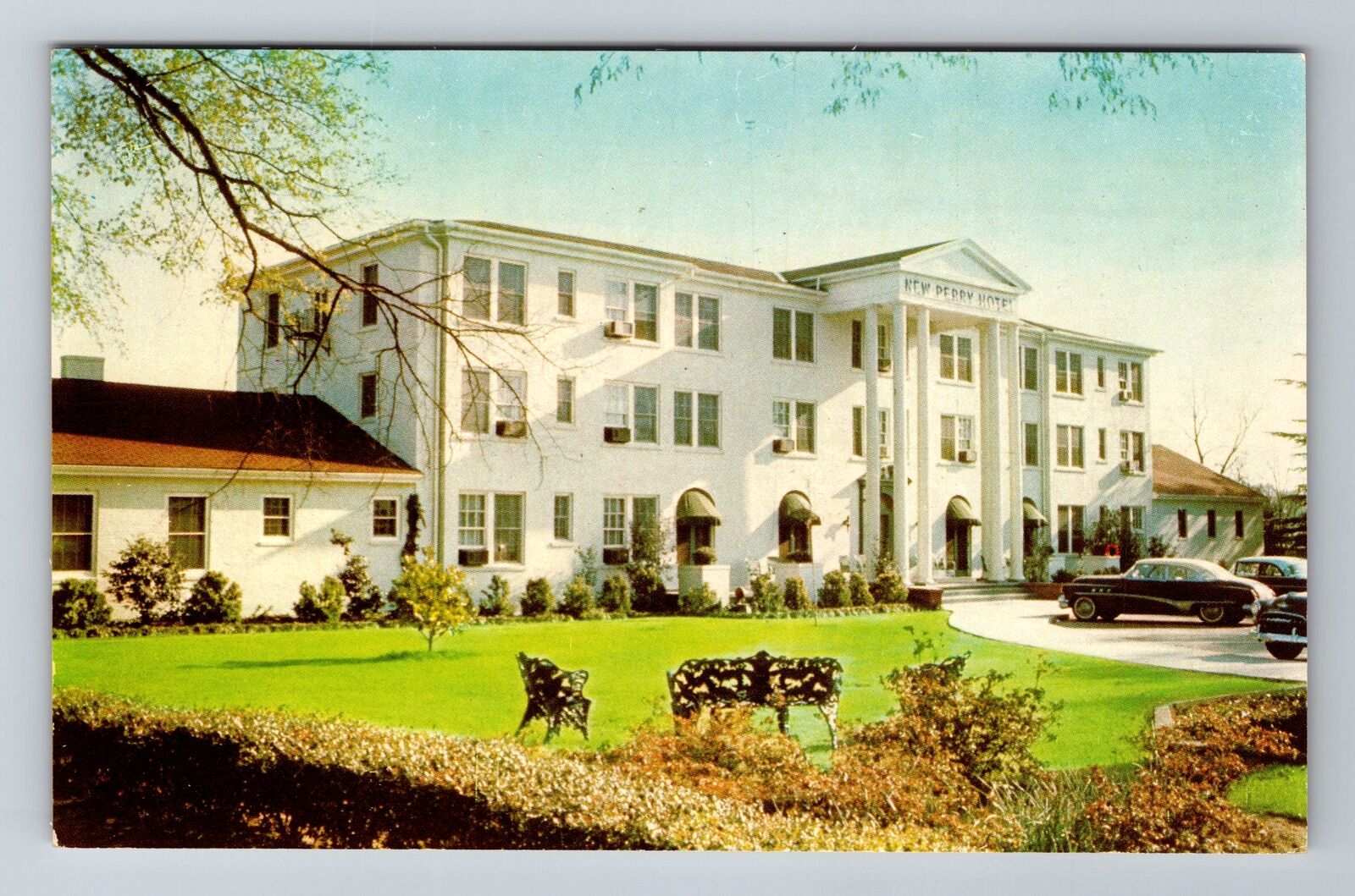 Perry GA-Georgia, New Perry Hotel, Advertising, Antique, Vintage Postcard