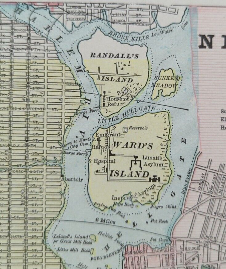 Vintage 1902 NEW YORK CITY MANHATTAN NY Map 14