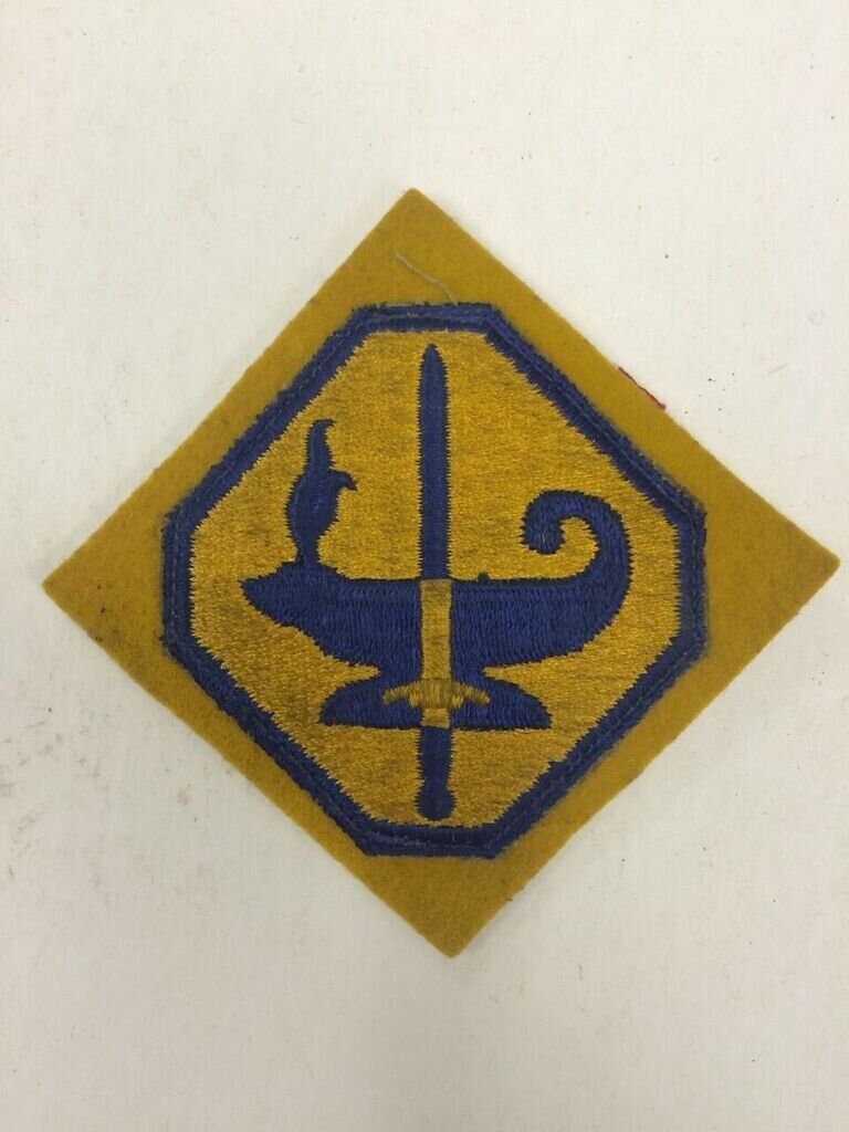 Army School Lamp of Knowledge Patch on Felt