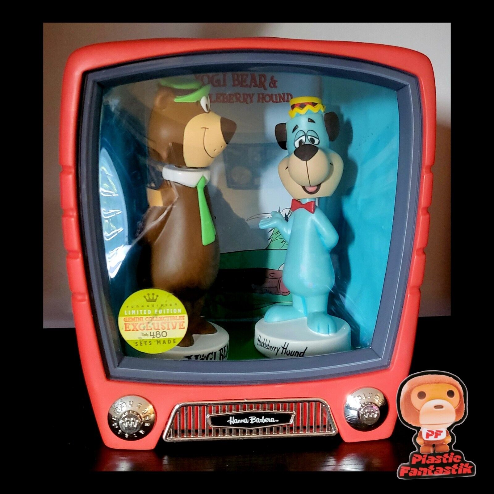 Funkovision Limited 480 Hanna Barbera Yogi Bear & Huckleberry Hound Tv Bobble 