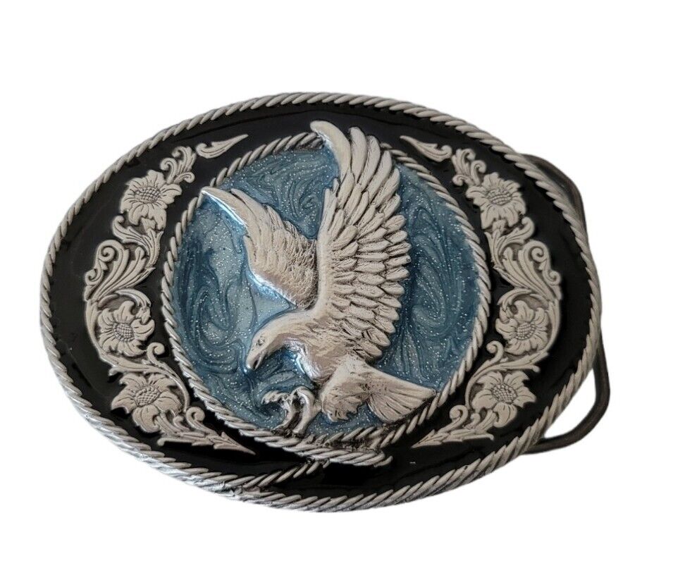 Pewter American Eagle Belt Buckle Silver Tone Great American Products