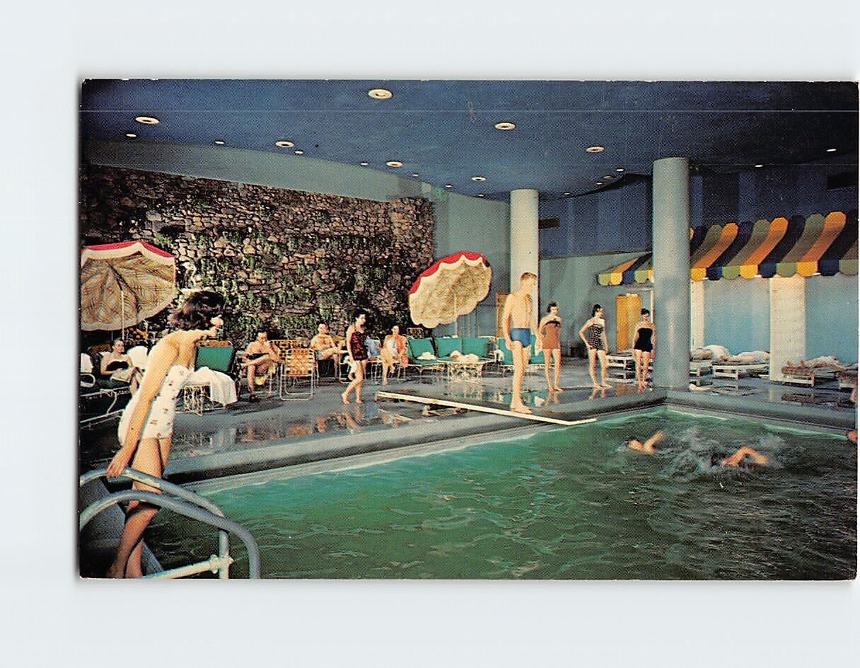 Postcard Indoor Pool The Concord Hotel Kiamesha Lake New York USA