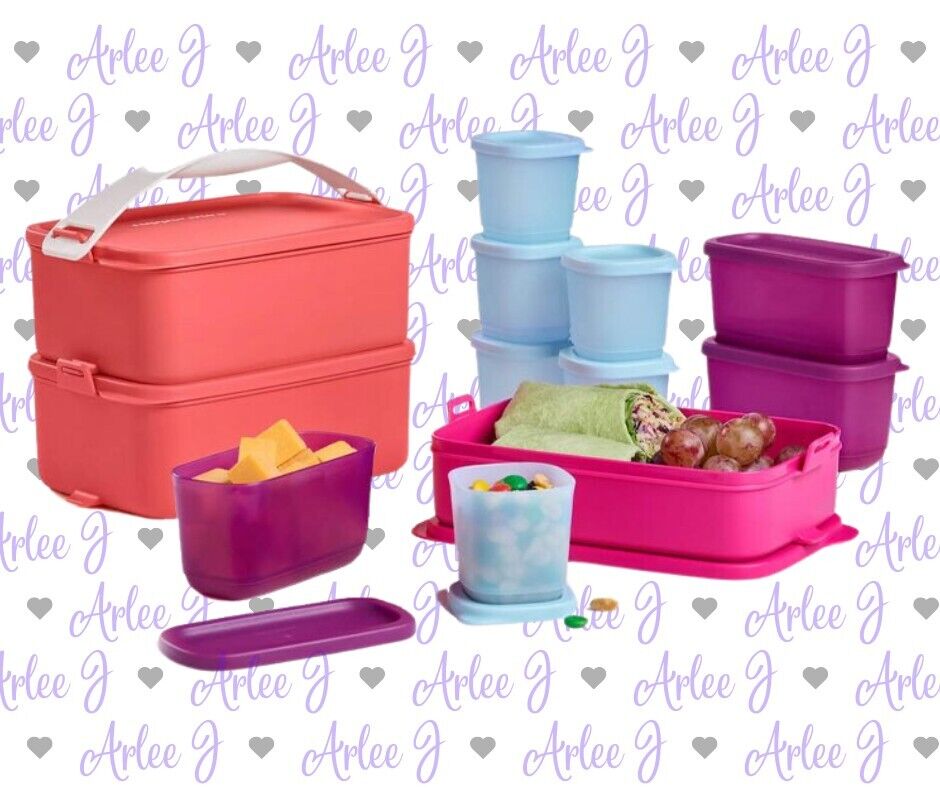 NEW Tupperware Pack-n-Carry 12 pc - picnic Set - Lunch Prep - Lunch Box - School