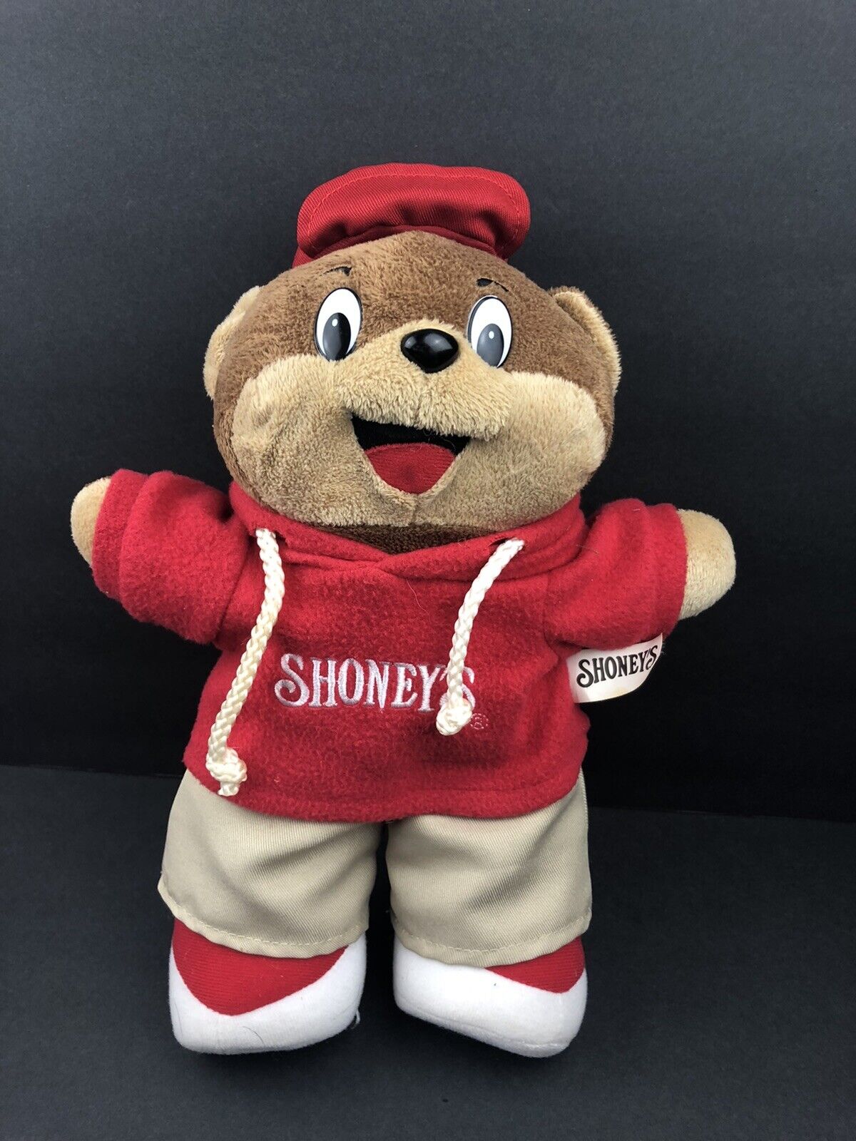 Shoney's Restaurant Shoney Bear Red Hoodie Plush 12