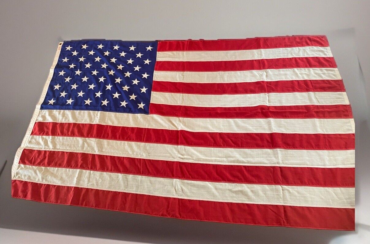 Vintage Valley Forge Supreme Flag 50 STAR USA Sewn Stars And Stripes 5’x8’