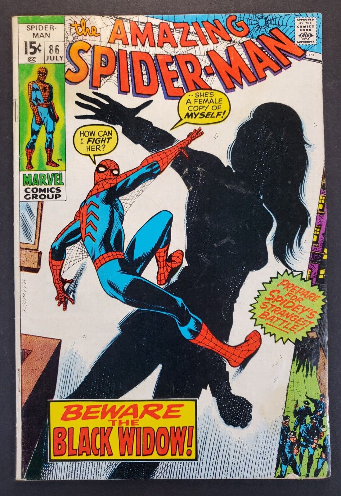Amazing Spider-Man #86 New Black Widow Costume Marvel Comics 1970